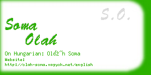 soma olah business card